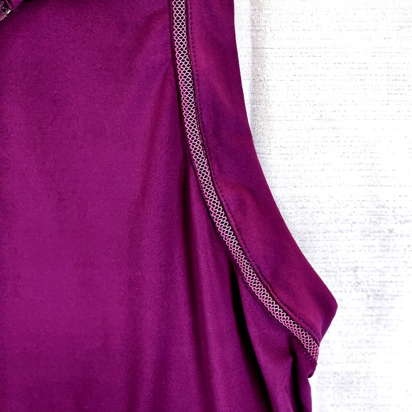 Coral Bay Golf Women's Sleeveless Top Tank 1/4 Zip Size XL Mesh Detail Purple - Picture 4 of 7